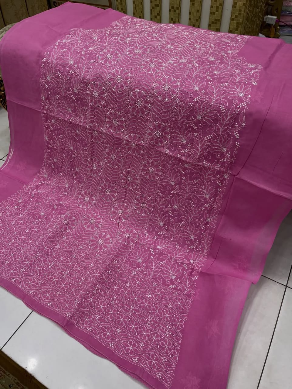 Fuchsia Plain Indian Chicken Kaari Shirt