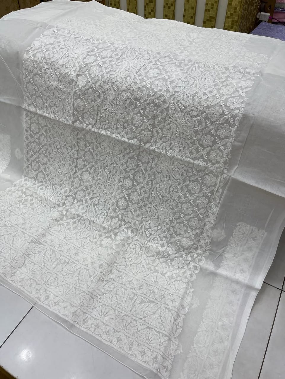 Pure White Plain Indian Chicken Kaari Shirt