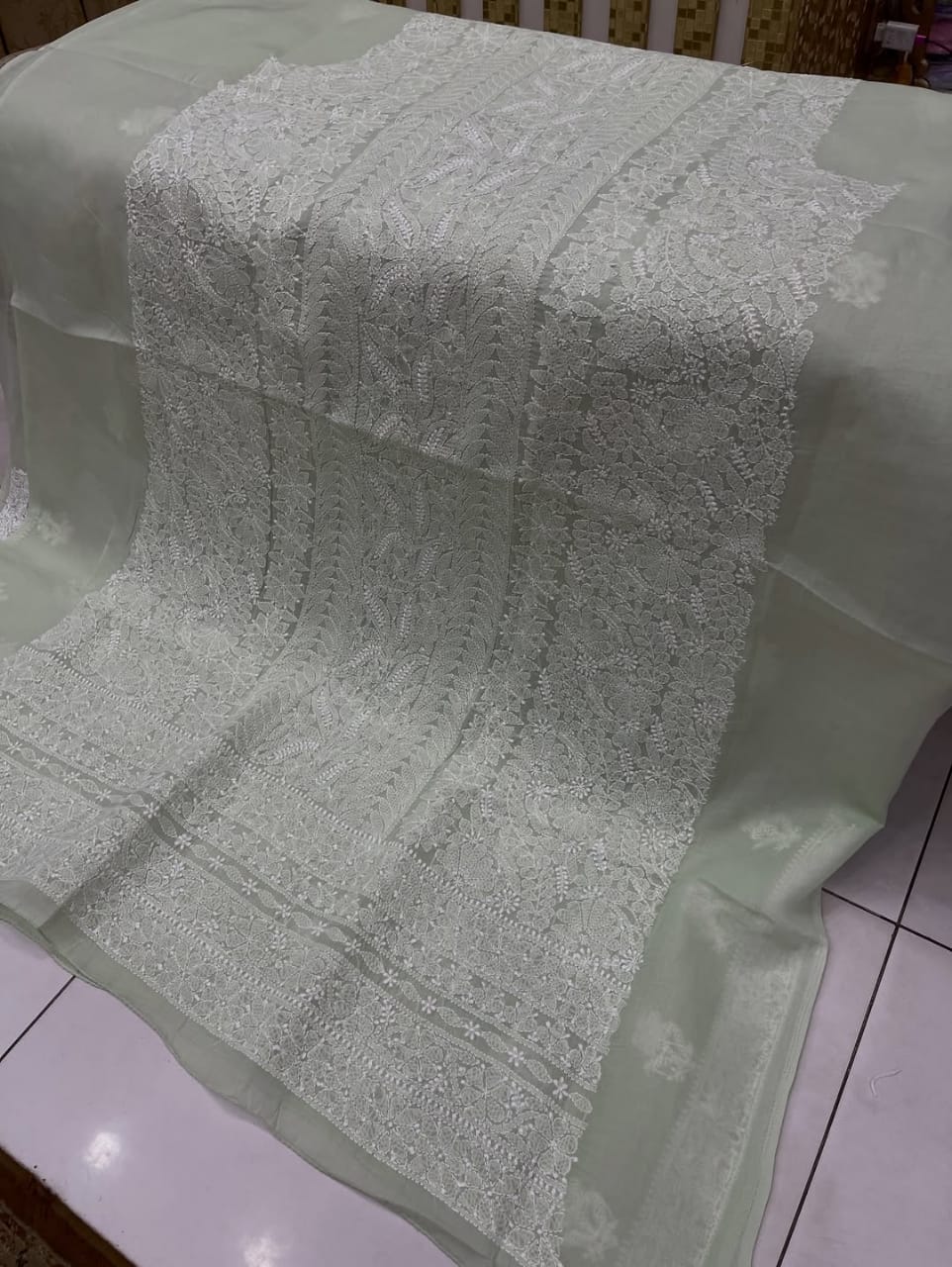 Pistachio Green  Plain Indian Chicken Kaari Shirt