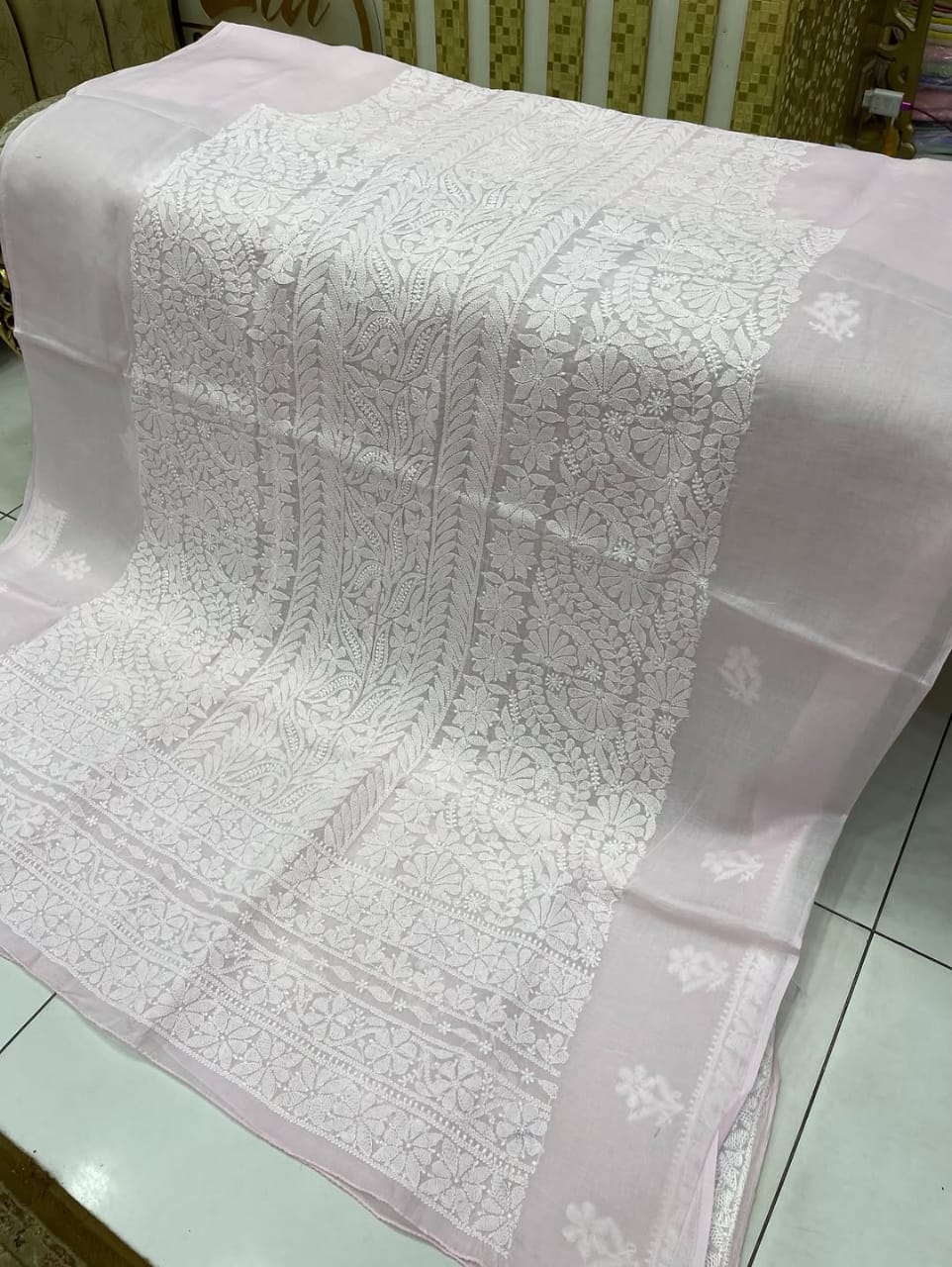 Powder Pink Plain Indian Chicken Kaari Shirt